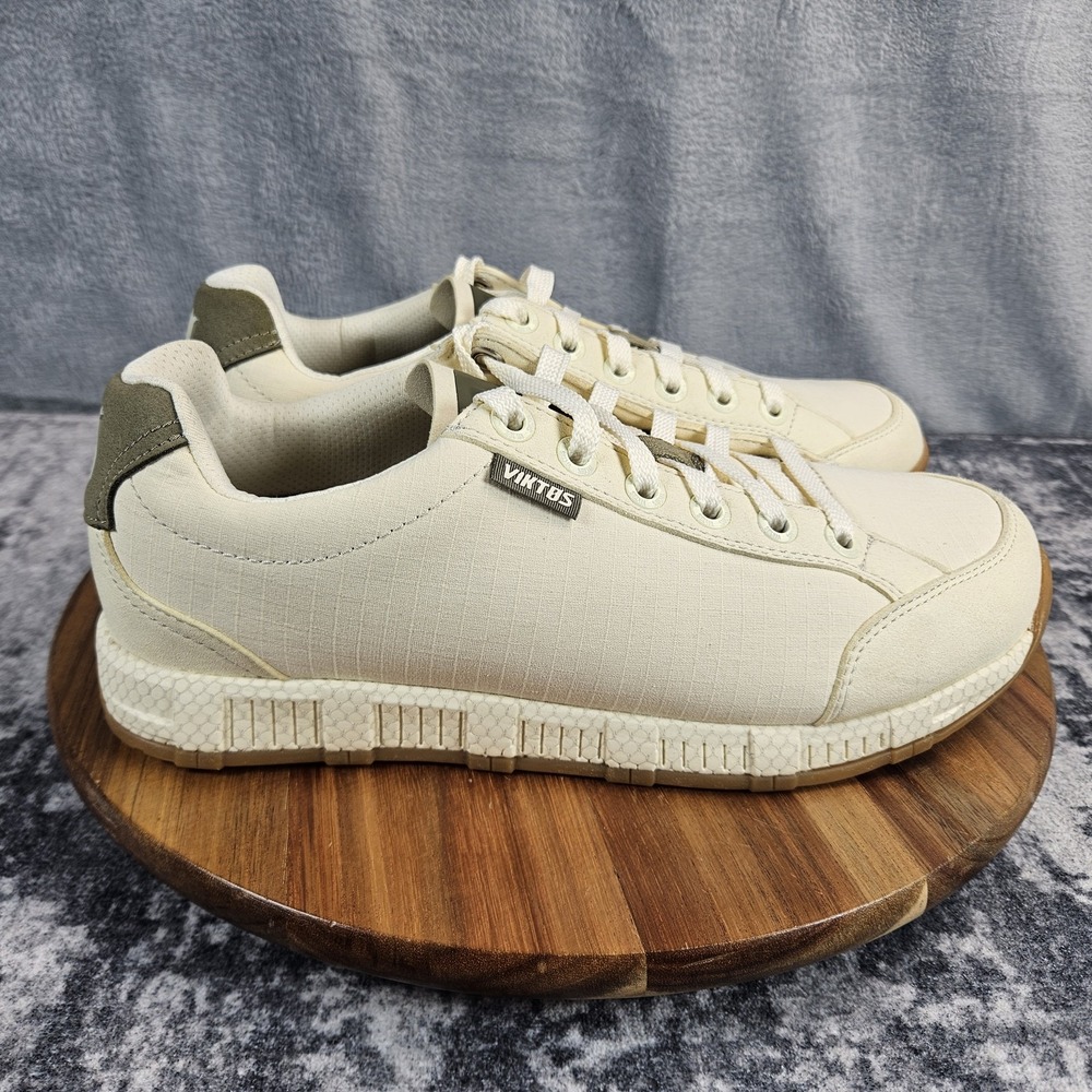 Viktos Overbeach Low Shoes Mens Size 9.5 Beige Canvas Casual Sneakers Low Top